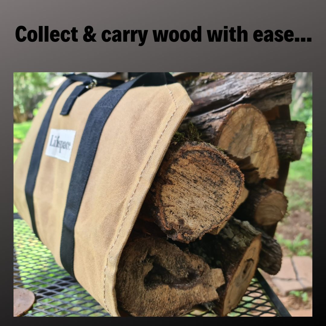 Lifespace Quality Firewood Log Holder & Carrier Bag Bundle - Lifespace