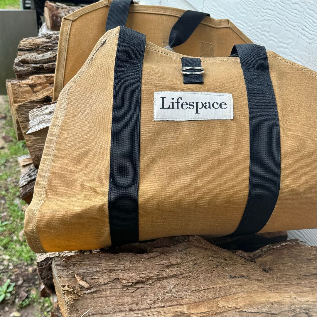Lifespace Quality Firewood Log Holder & Carrier Bag Bundle - Lifespace