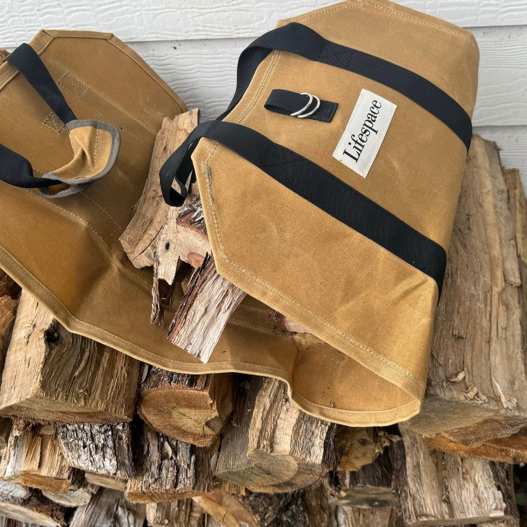 Lifespace Quality Firewood Log Holder & Carrier Bag Bundle - Lifespace