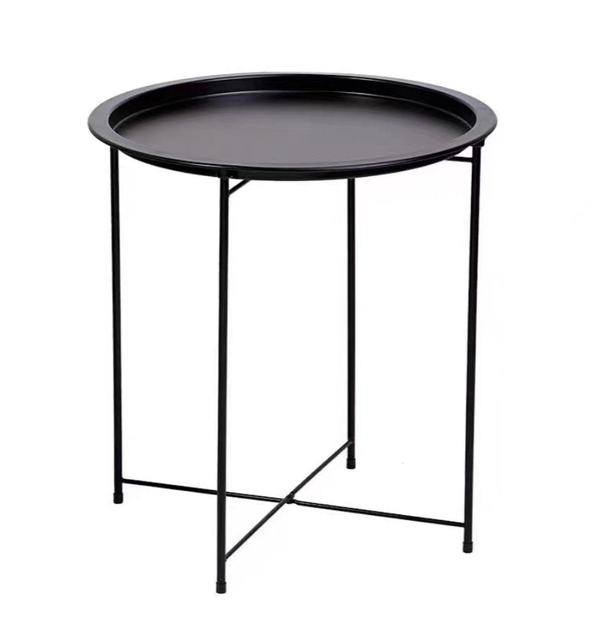Lifespace Quality Round Patio Side End Table - Black (Set of 2)