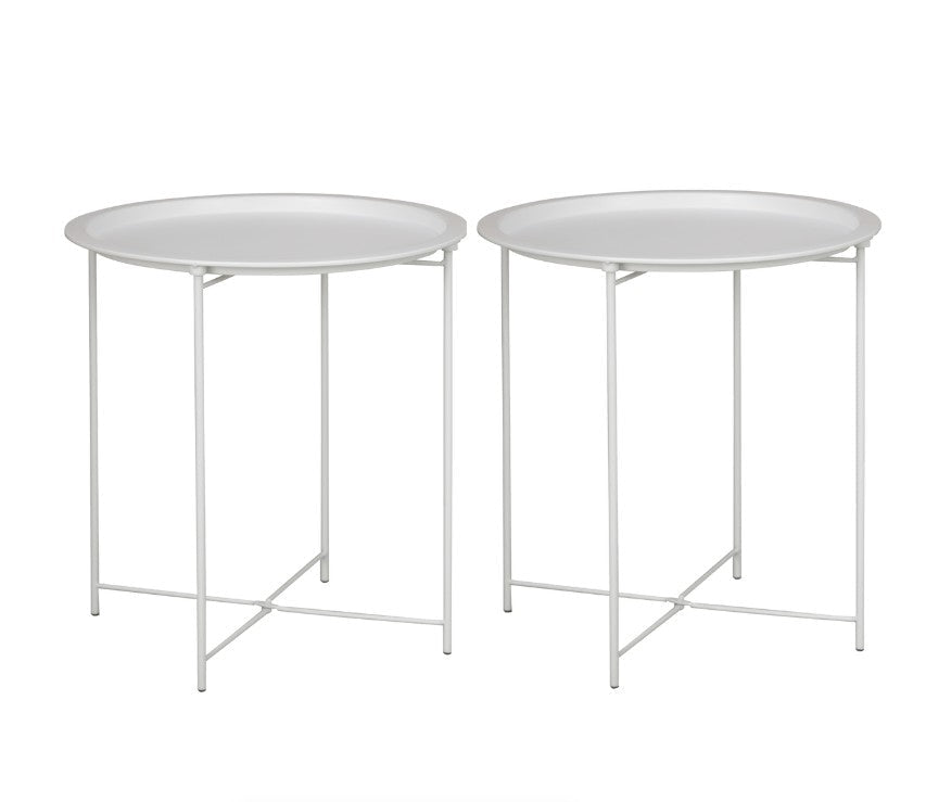 Lifespace Quality Round Patio Side End Table - White - Lifespace