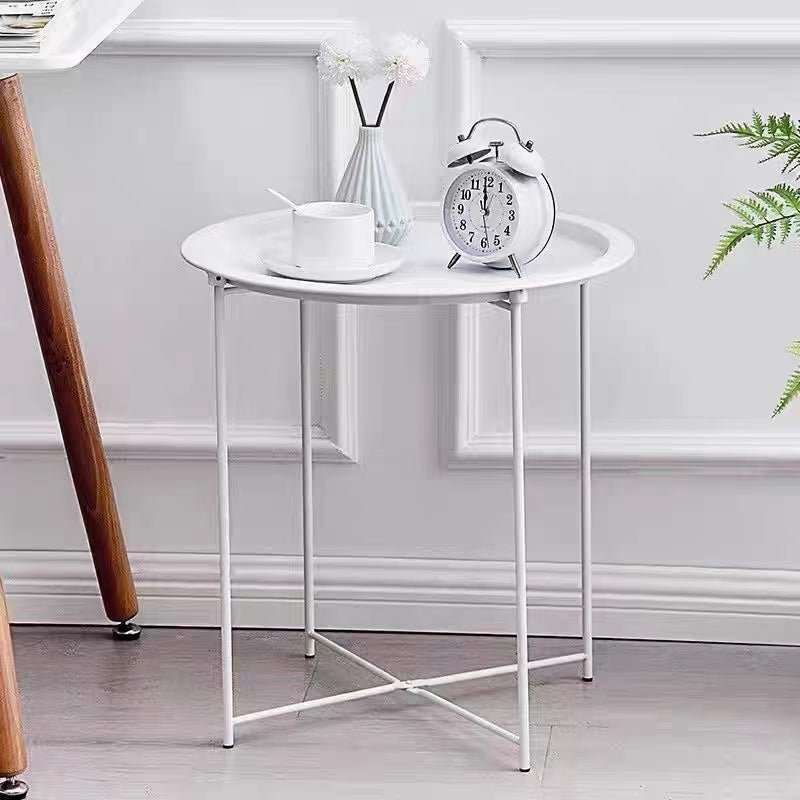 Lifespace Quality Round Patio Side End Table - White (Set of 2)