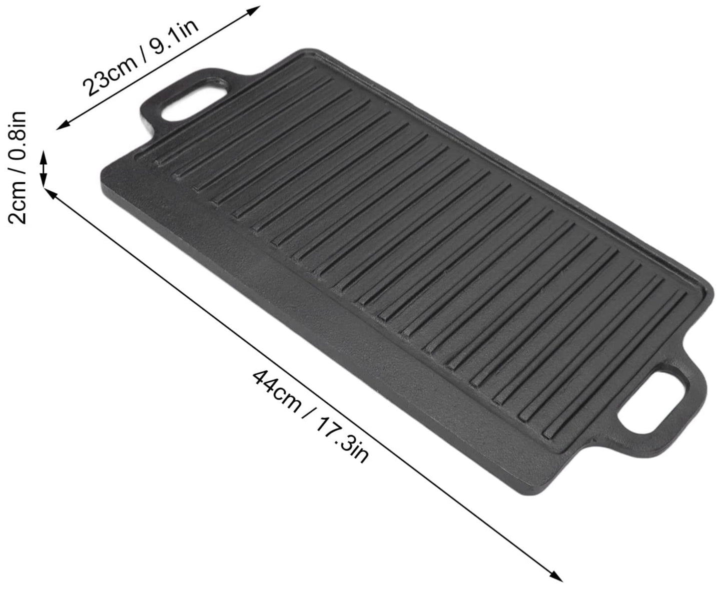 Lifespace Reversible Griddle Pan, Cast Iron Meat/Bacon Press & Cast Iron Care & Protect Bundle