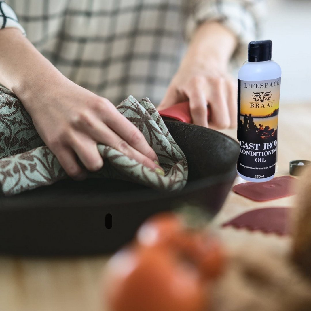 Lifespace Reversible Griddle Pan, Cast Iron Meat/Bacon Press & Cast Iron Care & Protect Bundle
