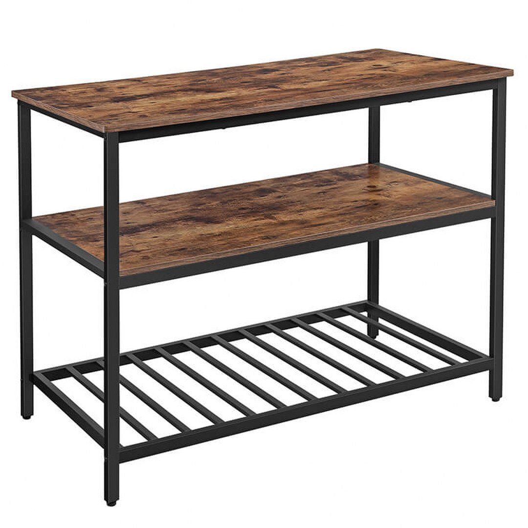 Lifespace Rustic Industrial Kitchen Island Work Table - Lifespace