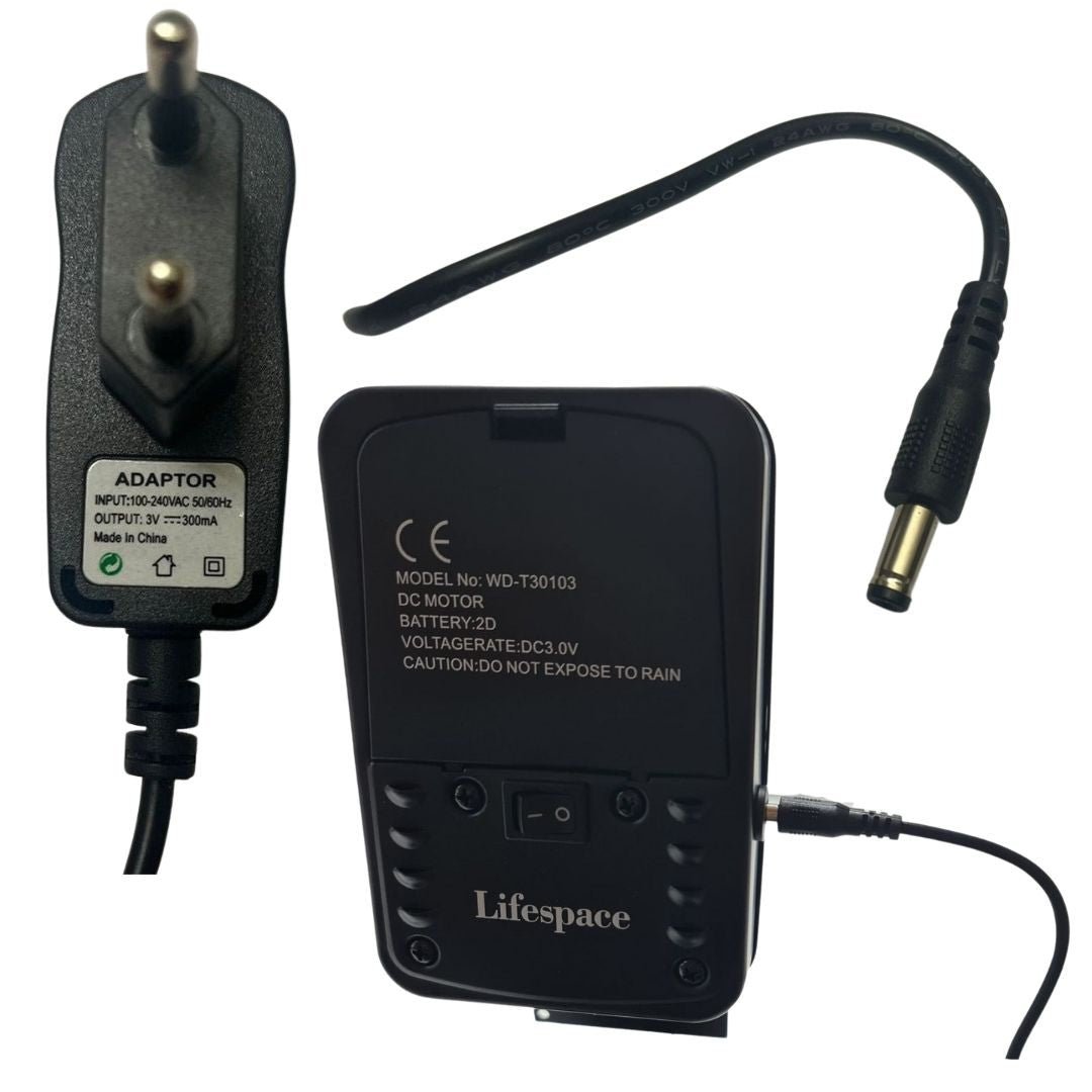 Lifespace Silent Rotisserie Motor + 220V Adaptor Plug Combo Deal - Lifespace