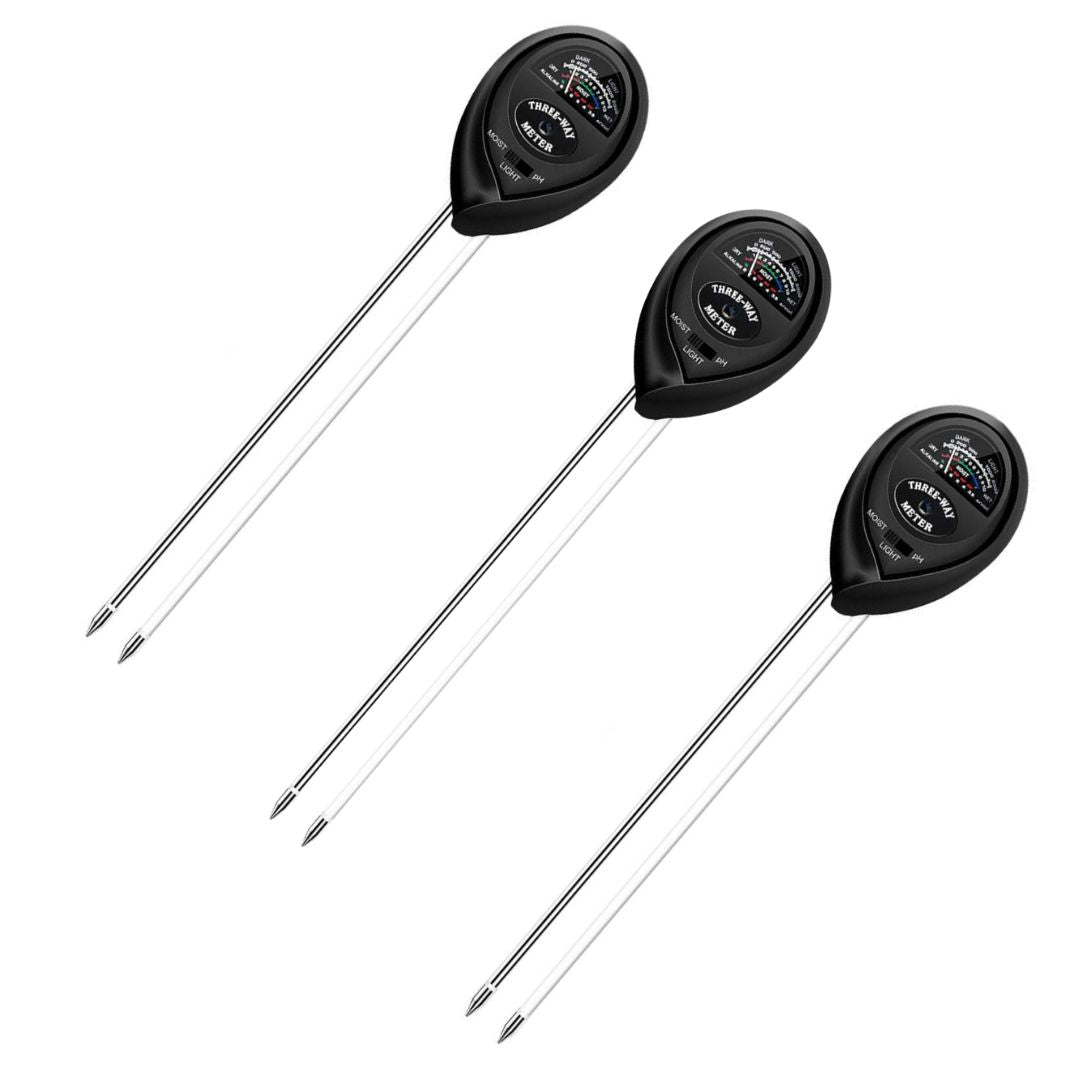 Lifespace Black 3-way Soil Test Analyser 3-pack