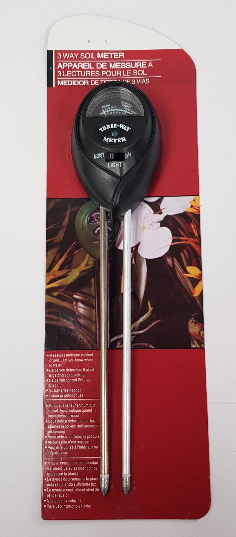 Lifespace Black 3-way Soil Test Analyser 3-pack