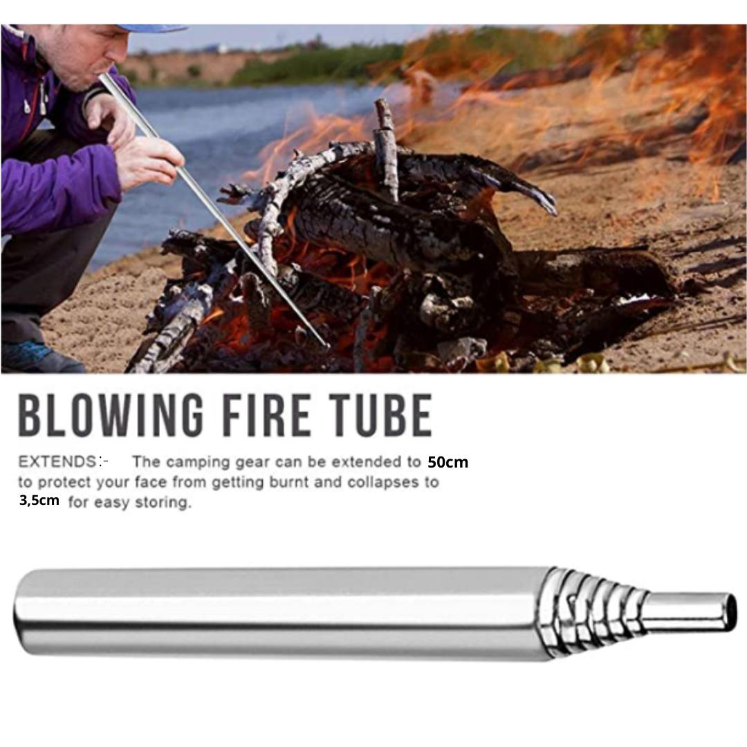 Lifespace Stainless Steel Pocket Fire Bellow Tool - 3-Pack - Lifespace