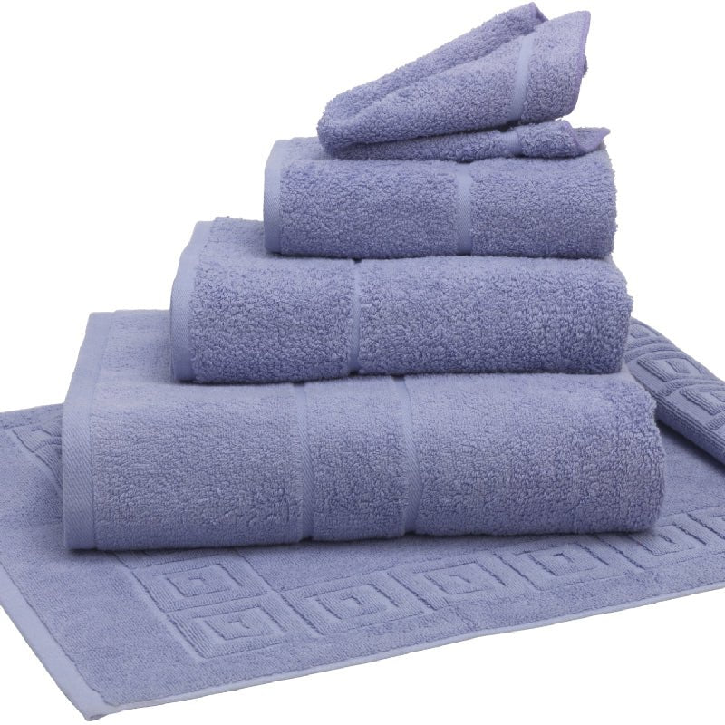 Terry Lustre 525gms and 680gsm Grecian Key Bath Mats – Various Colours - Lifespace