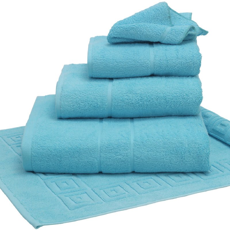 Terry Lustre 525gms and 680gsm Grecian Key Bath Mats – Various Colours - Lifespace