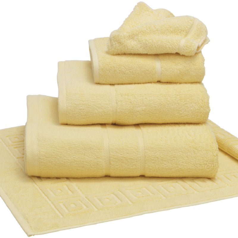Terry Lustre 525gms and 680gsm Grecian Key Bath Mats – Various Colours - Lifespace