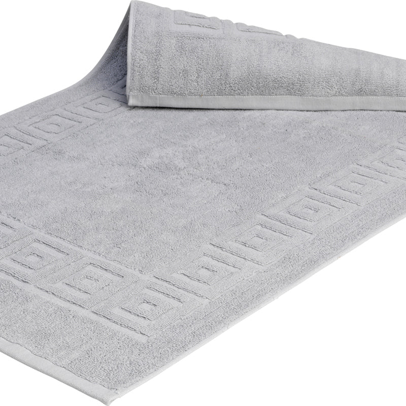 Terry Lustre 525gms and 680gsm Grecian Key Bath Mats – Various Colours - Lifespace