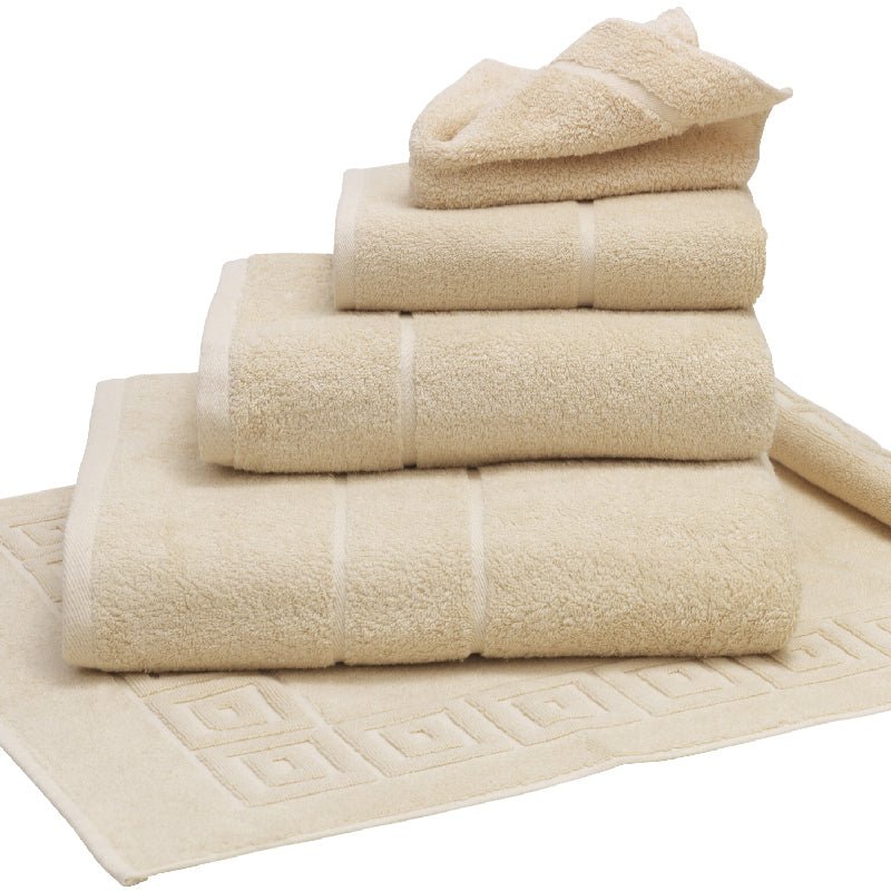 Terry Lustre 525gms and 680gsm Grecian Key Bath Mats – Various Colours - Lifespace