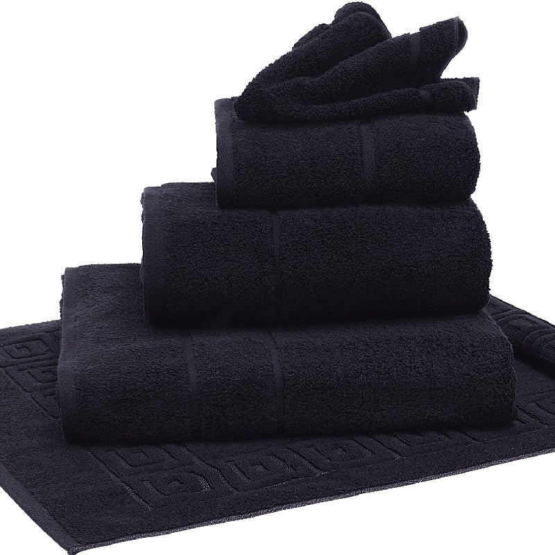 Terry Lustre 525gms and 680gsm Grecian Key Bath Mats – Various Colours - Lifespace