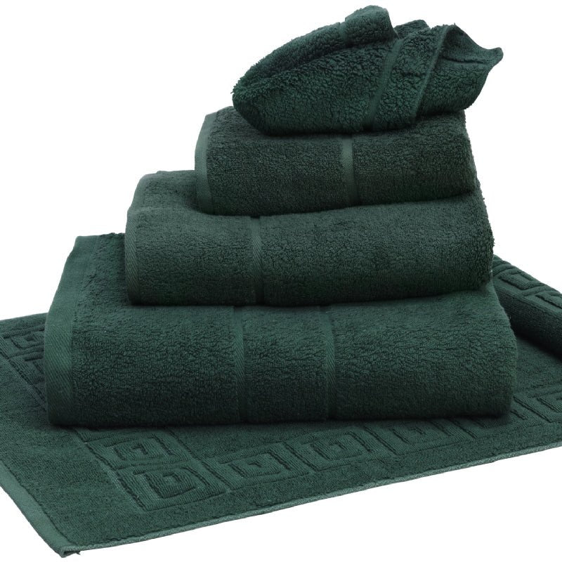 Terry Lustre 525gms and 680gsm Grecian Key Bath Mats – Various Colours - Lifespace