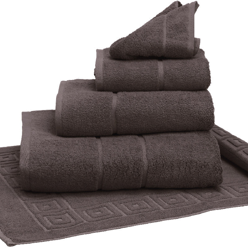 Terry Lustre 525gms and 680gsm Grecian Key Bath Mats – Various Colours - Lifespace