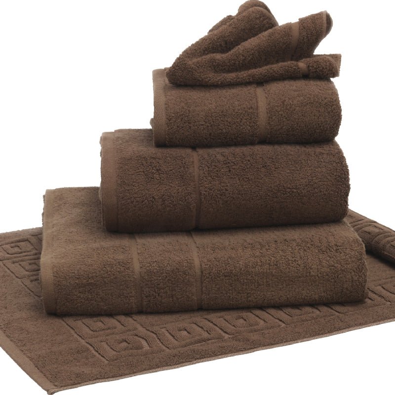 Terry Lustre 525gms and 680gsm Grecian Key Bath Mats – Various Colours - Lifespace