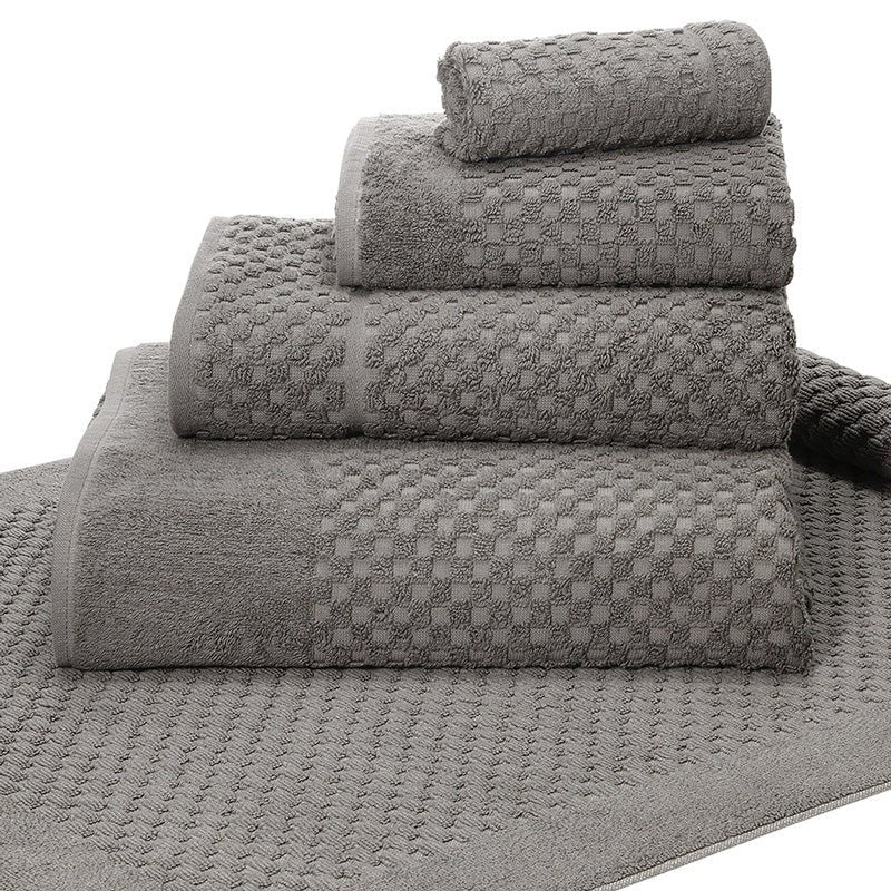Terry Lustre 525gsm Waffle Weave Towel and 2070gsm Bath Mat Collection - Various Options and Select Colours - Lifespace