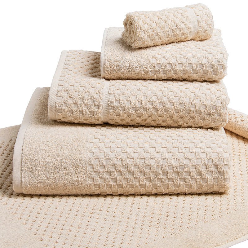 Terry Lustre 525gsm Waffle Weave Towel and 2070gsm Bath Mat Collection - Various Options and Select Colours - Lifespace
