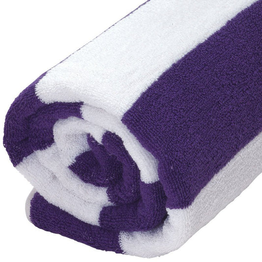 Terry Lustre Trousseau Royal Collection Velour and Terry Striped Pool Towels - Various Options Available - Lifespace