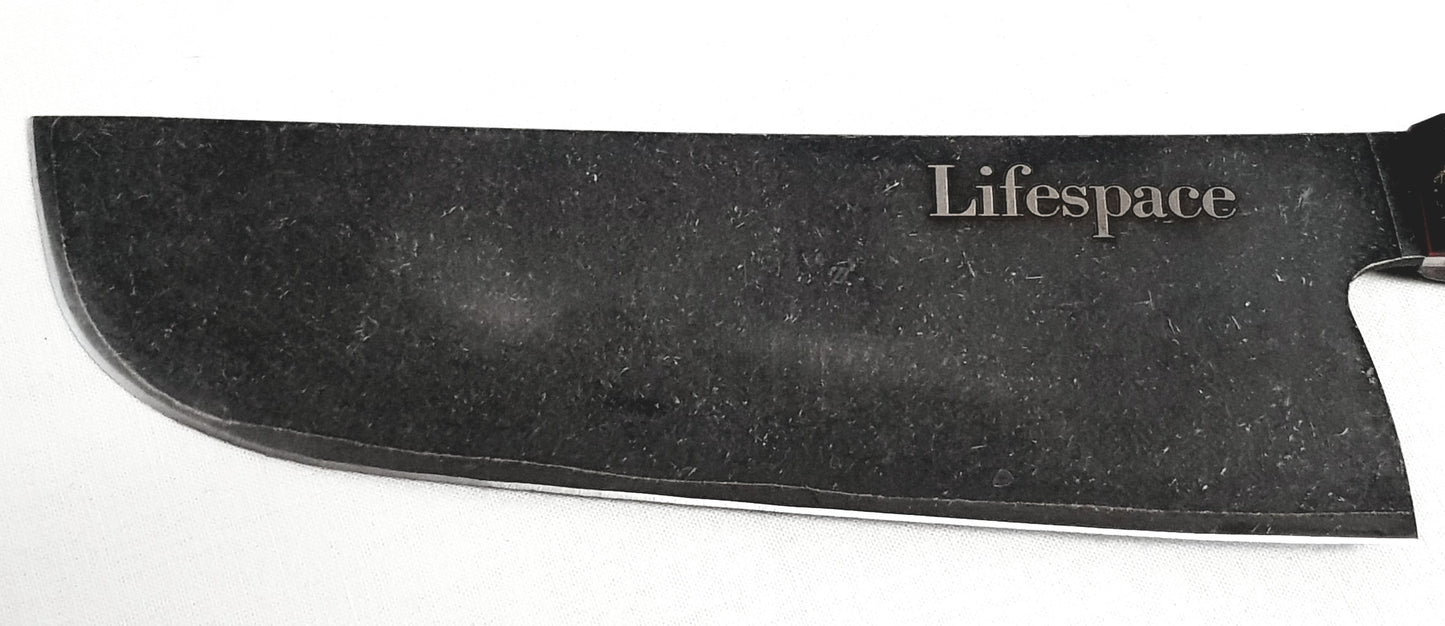 Lifespace 6.5" Japanese VG10 Cladded Steel Kurouchi Nakiri Knife w/ Resin Handle - Lifespace