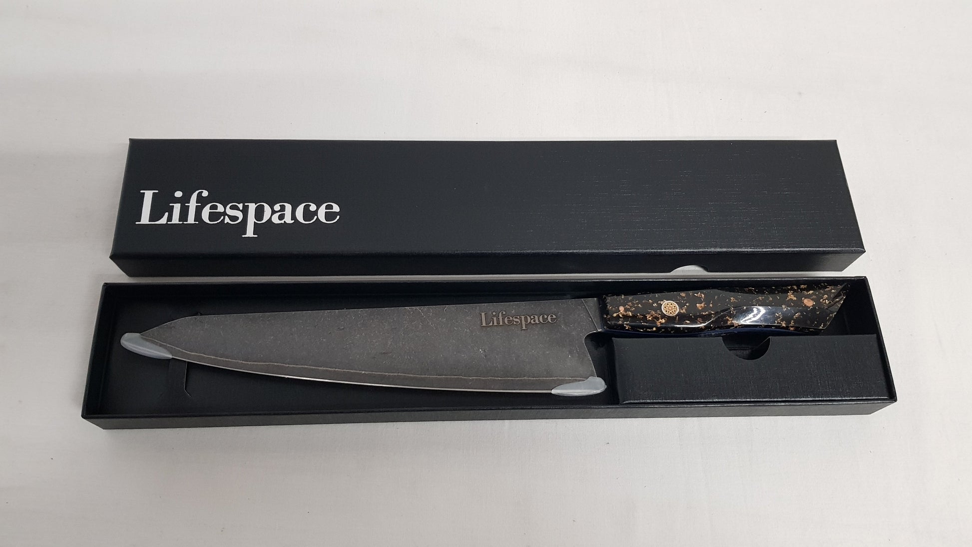 Lifespace 8" Japanese VG10 Cladded Steel Kurouchi Kiristuke Knife w/ Resin Handle - Lifespace
