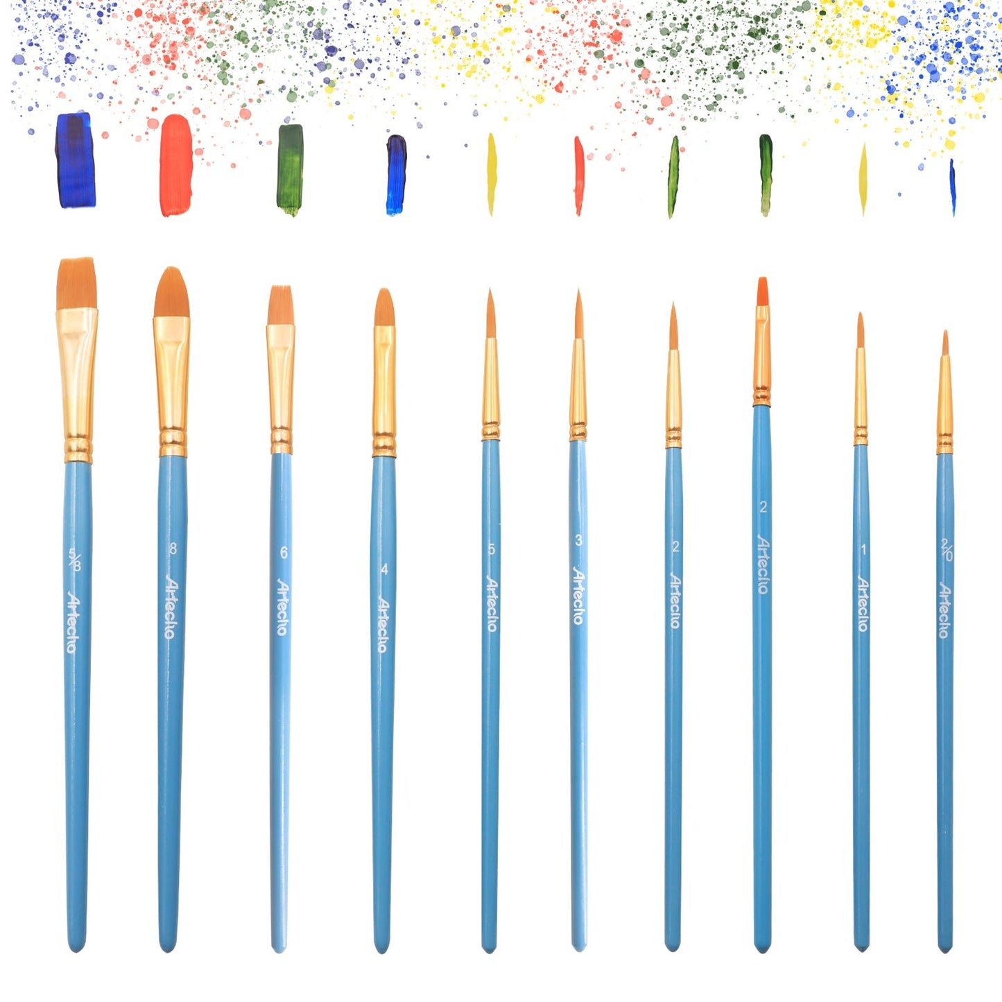 Artecho 10pc Artist Brush Set - Quality Student Range - Lifespace