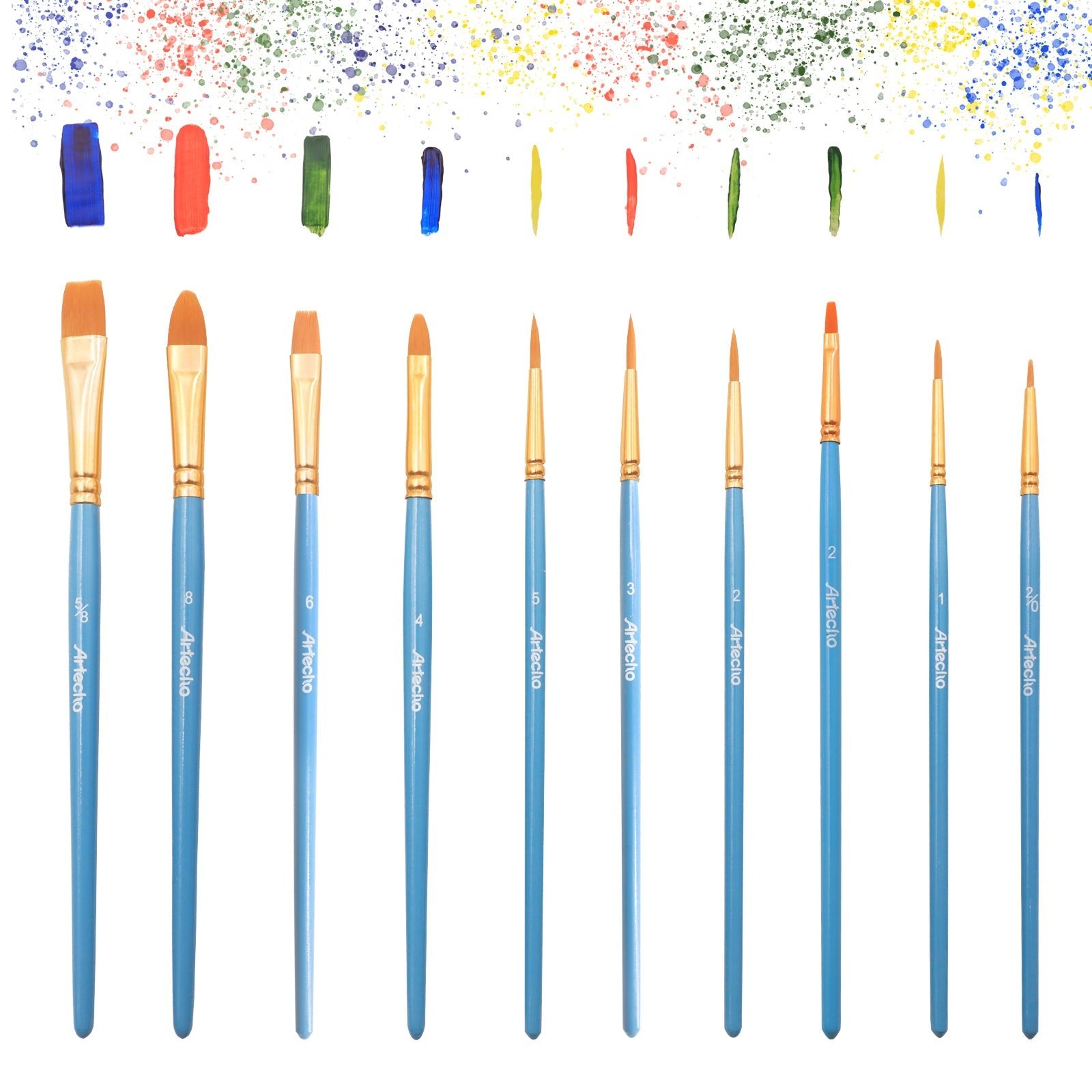 Artecho 10pc Artist Brush Set - Quality Student Range - Lifespace