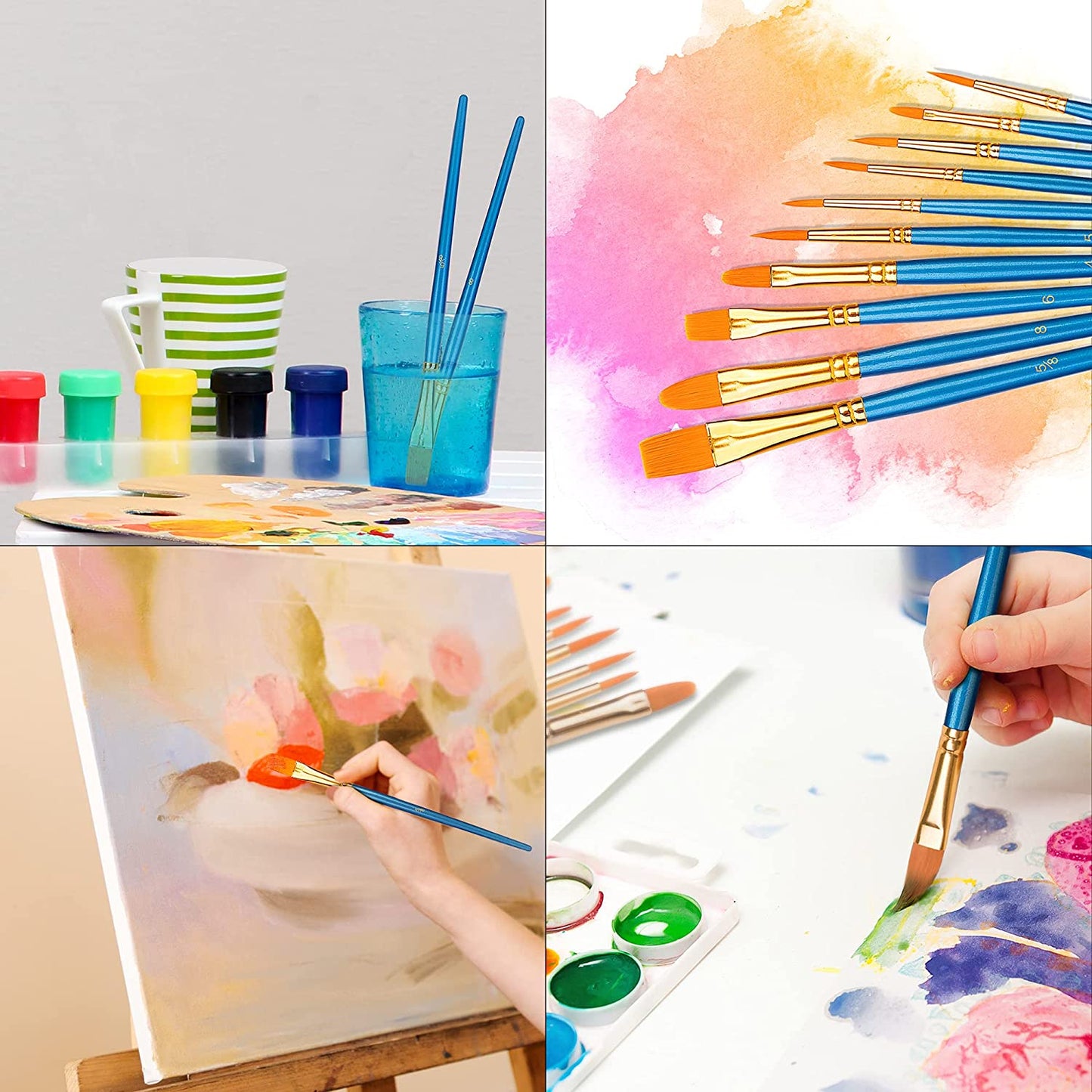 Artecho 10pc Artist Brush Set - Quality Student Range - Lifespace