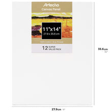 Load image into Gallery viewer, Artecho Canvas Panel 12 Set Value Pack White - 11&quot; x 14&quot; - Lifespace