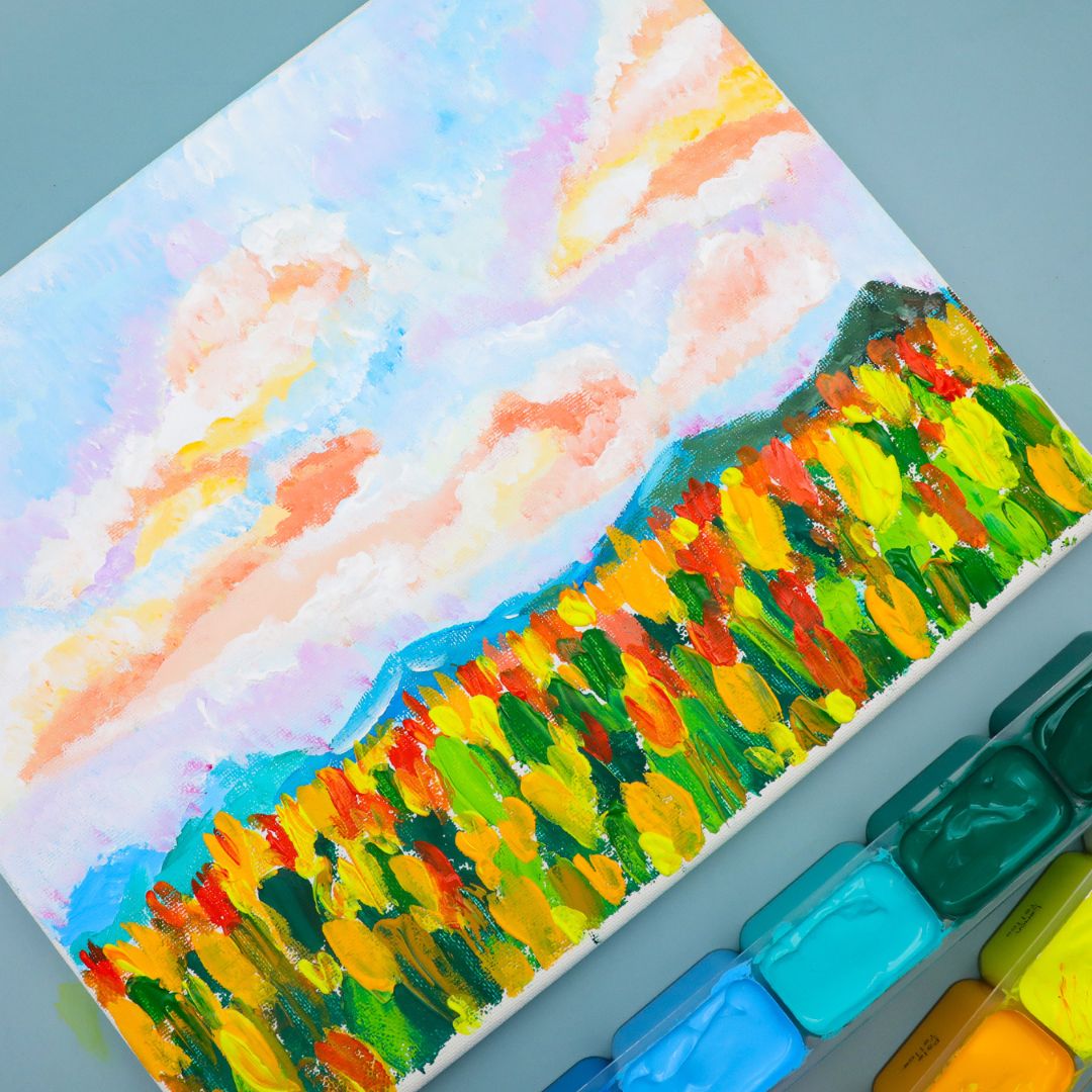 Artecho Gouache Paint Set, 24 Colors (30ml) with 10 Brushes & a Palette - Lifespace