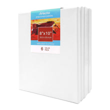 Load image into Gallery viewer, Artecho Stretch Canvas 6 Set Value Pack White - 8&quot; x 10&quot; - Lifespace