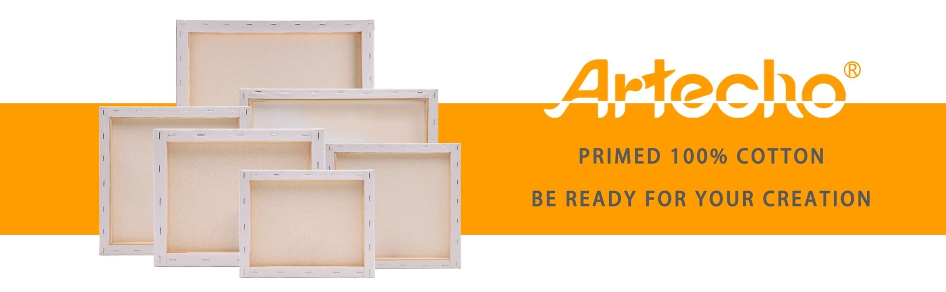Artecho Stretched Canvas 6 Set Value Pack White - 20cm x 20cm - Lifespace