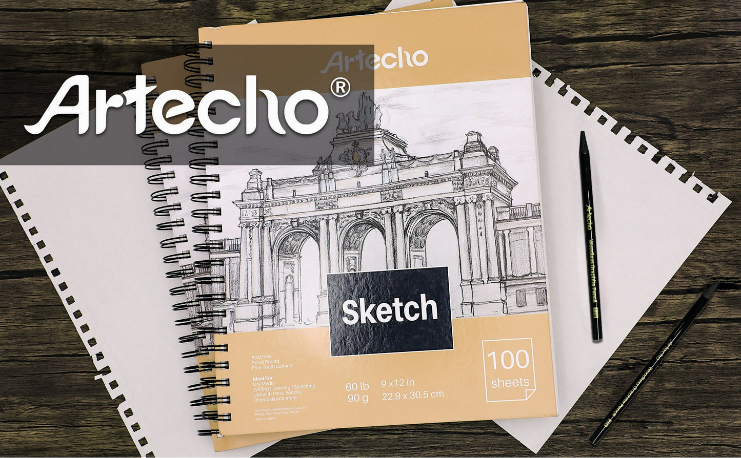 Artecho Student Sketch Pad - 100 Sheets - Lifespace