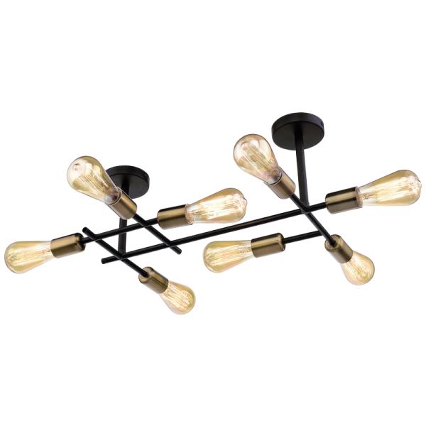 Black and Satin Brass Ceiling Fitting CF058/8 SATIN BRASS - Lifespace