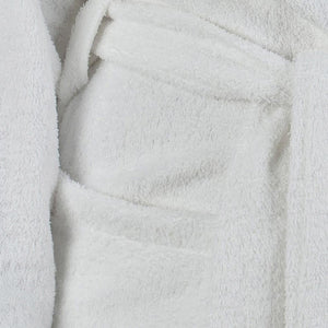 Club Classique 450gsm Towelling Bathrobe with Collar - white - Lifespace