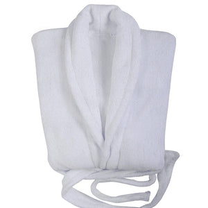 Club Classique 450gsm Towelling Bathrobe with Collar - white - Lifespace
