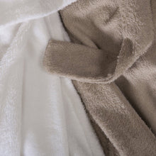 Load image into Gallery viewer, Club Classique Bamboo Bathrobes 400gsm - various sizes - White &amp; Stone - Lifespace