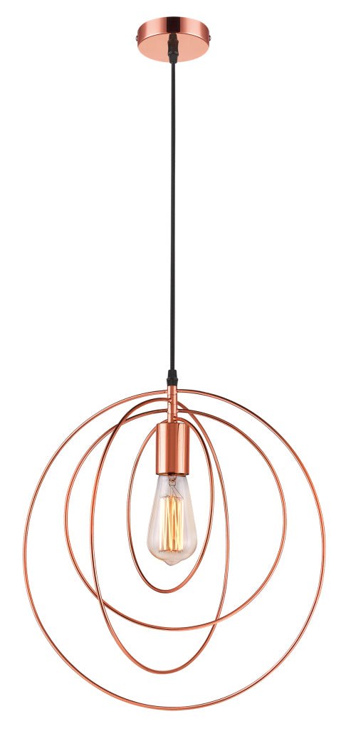 Copper Metal Pendant -1x 60W/11W ES (Not Included) - Lifespace