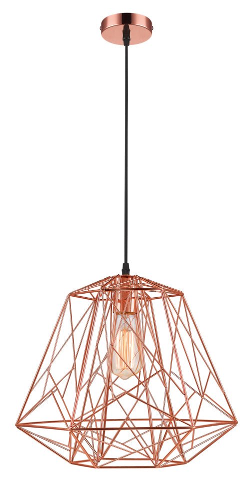 Copper Metal Pendant -1x60W/11W ES (Not included) - Lifespace