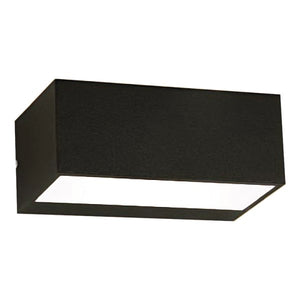 Die Cast Aluminium Bulkhead with Frosted Glass BH082 BLACK - Lifespace