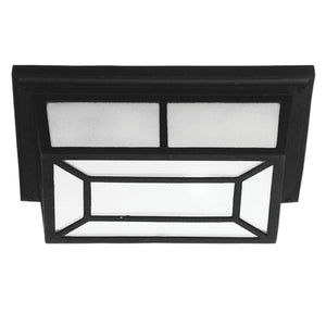 Die Cast Aluminium with Frosted Glass BH2080 BLACK - Lifespace