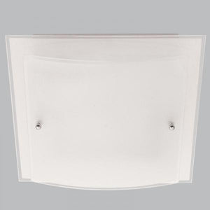 Frosted Glass with Polished Chrome Clips CF267 LARGE - Lifespace