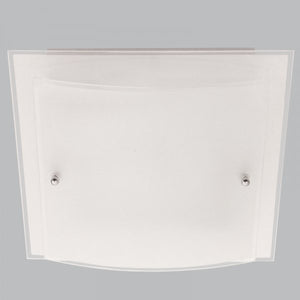 Frosted Glass with Polished Chrome Clips CF267 SMALL - Lifespace