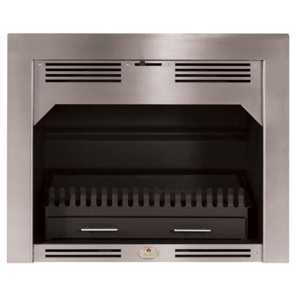 Home Fires Built-in Fireplace 850 New Shape Stainless Steel Trim - Lifespace