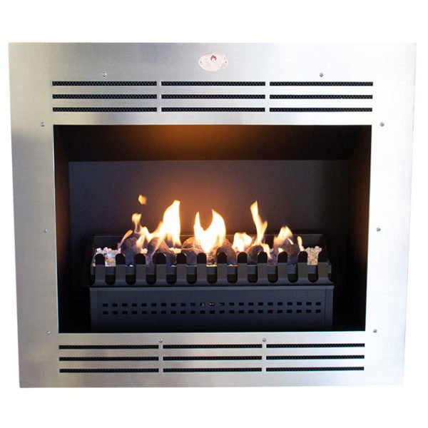 Home Fires Built-in Vent Free 1090 Stainless Steel Fireplace complete - Lifespace
