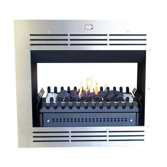 Home Fires Double Sided Built-in Vent Free Stainless Steel Fireplace 940 - Lifespace