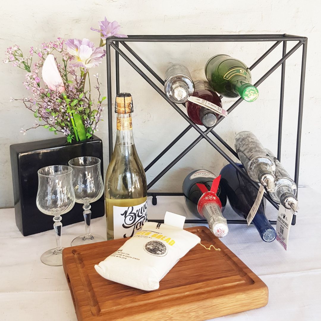 Lifespace 12 Bottle Matt Black Counter Top Wine Rack Bottle Holder - Lifespace