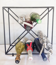 Load image into Gallery viewer, Lifespace 12 Bottle Matt Black Counter Top Wine Rack Bottle Holder - Lifespace